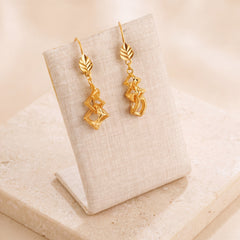 Casting Earrings (D89) on travertine