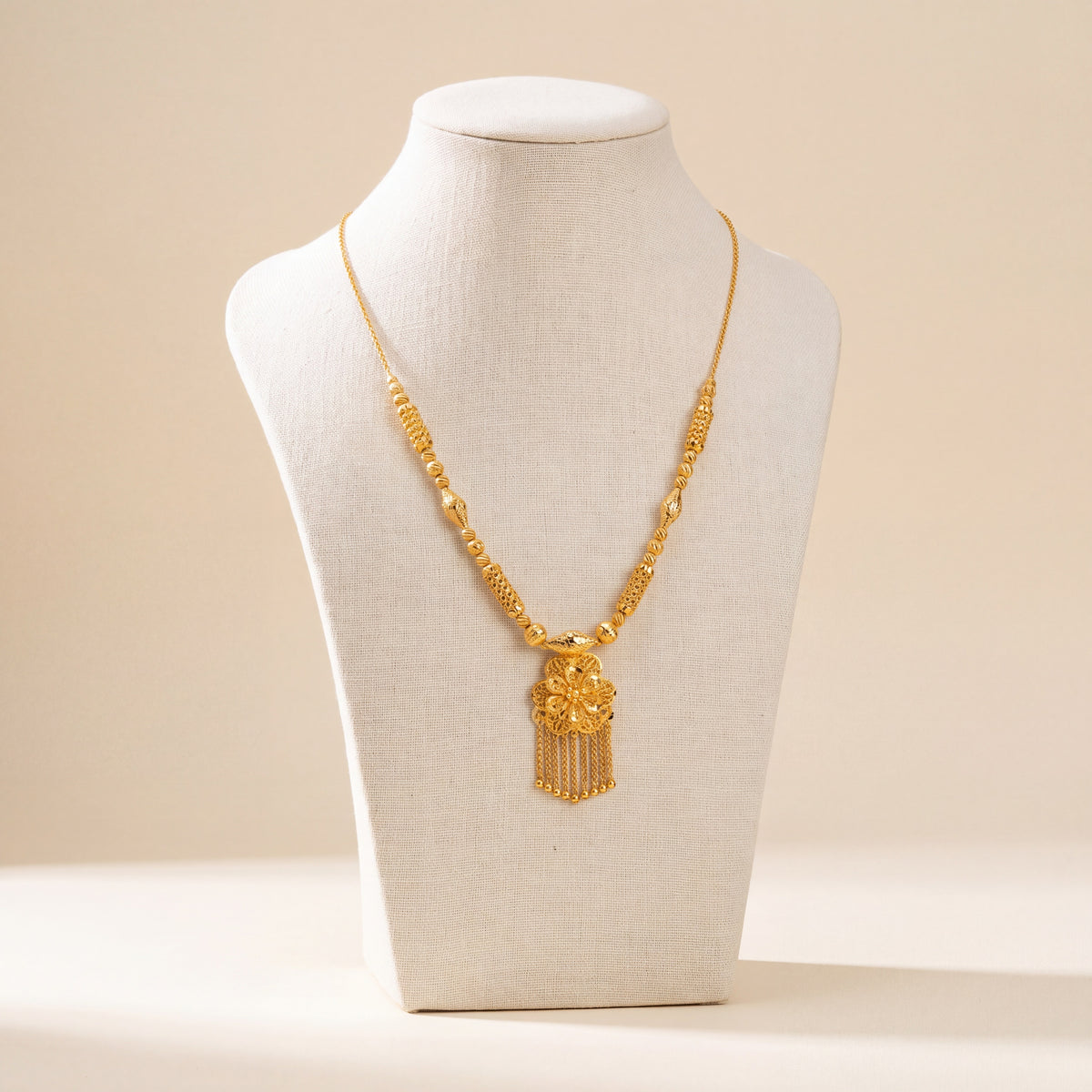 Casting Mala Necklace 13, 925 silver 24K gold plated