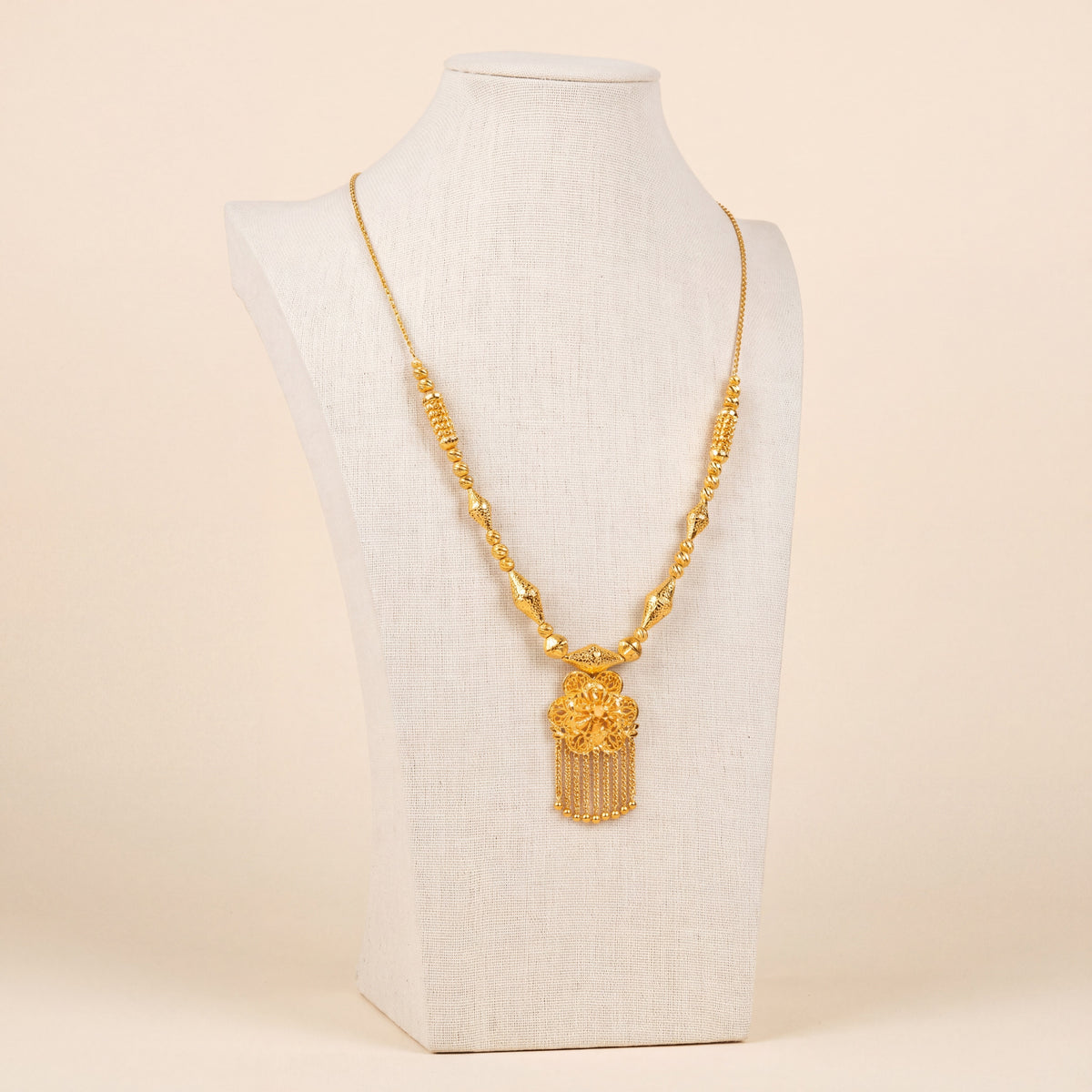 Casting Mala Necklace 14, 925 silver 24K gold plated