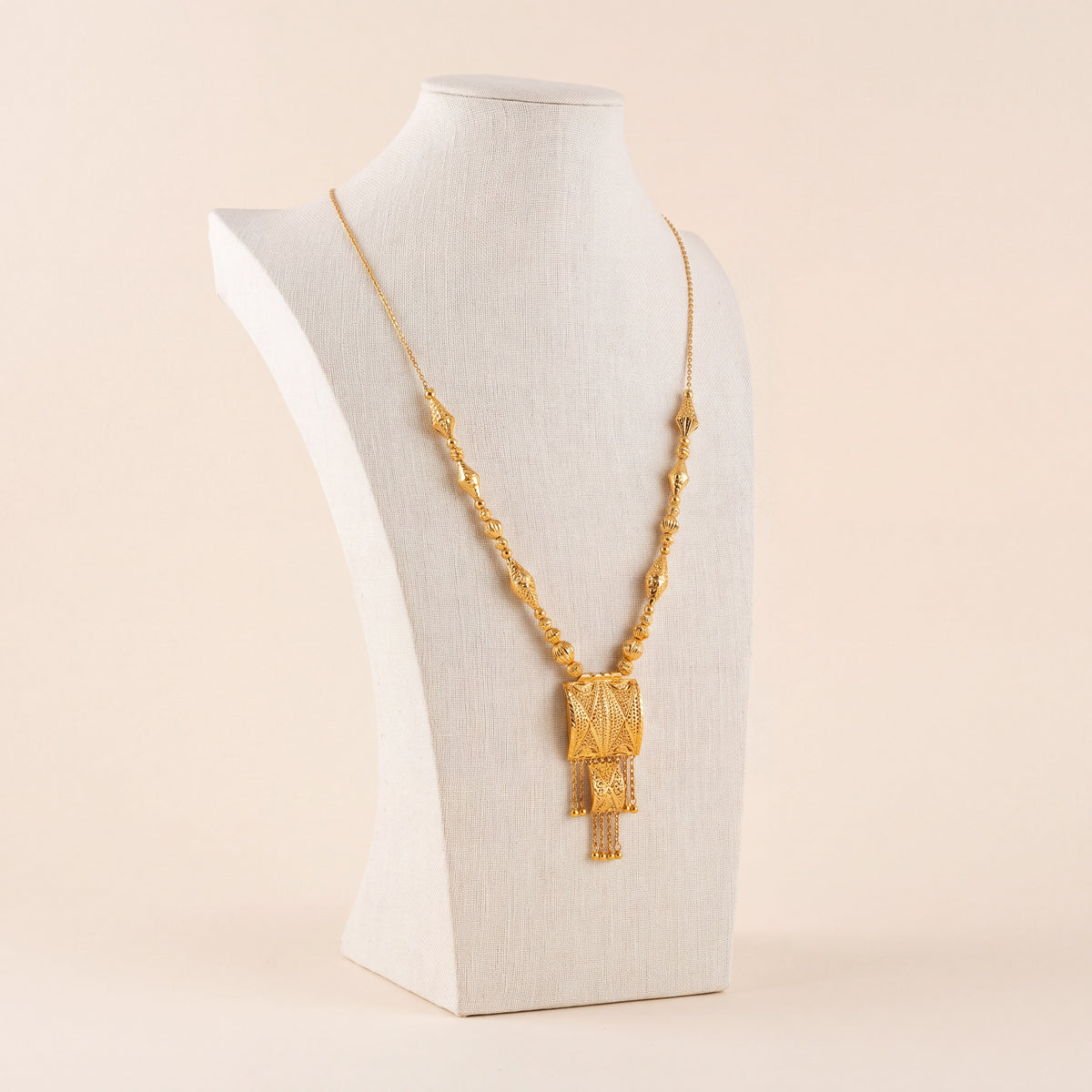 Casting Mala Necklace 15, 925 silver 24K gold plated