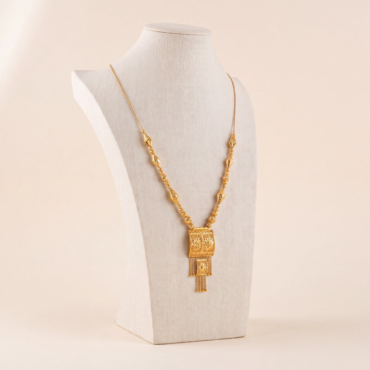 Casting Mala Necklace 16, 925 silver 24K gold plated
