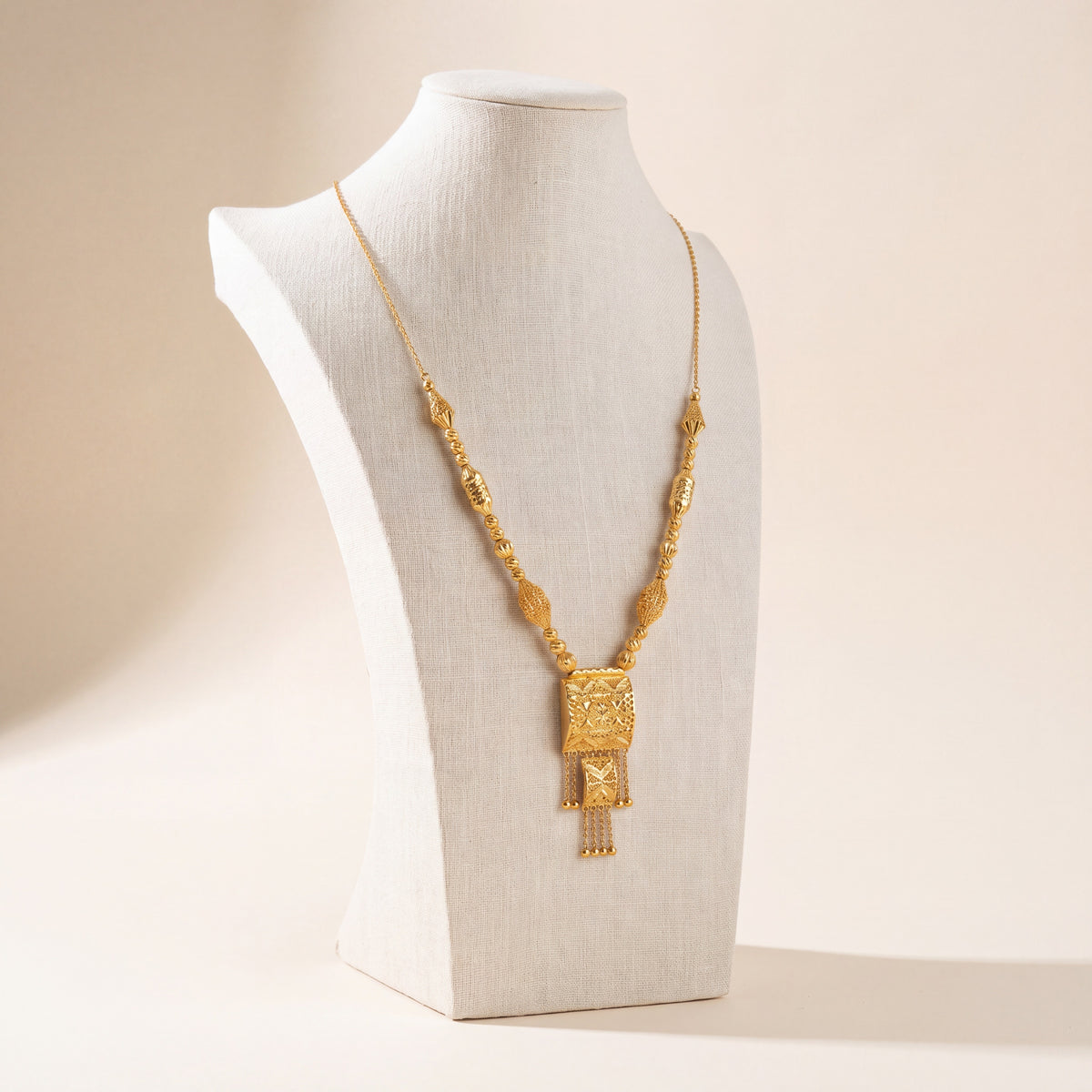Casting Mala Necklace 17, 925 silver 24K gold plated