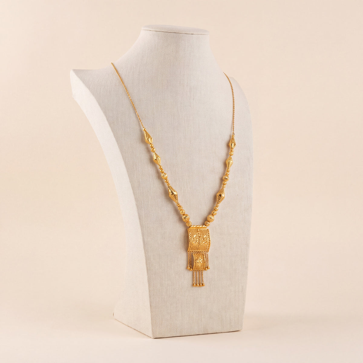 Casting Mala Necklace 18, 925 silver 24K gold plated