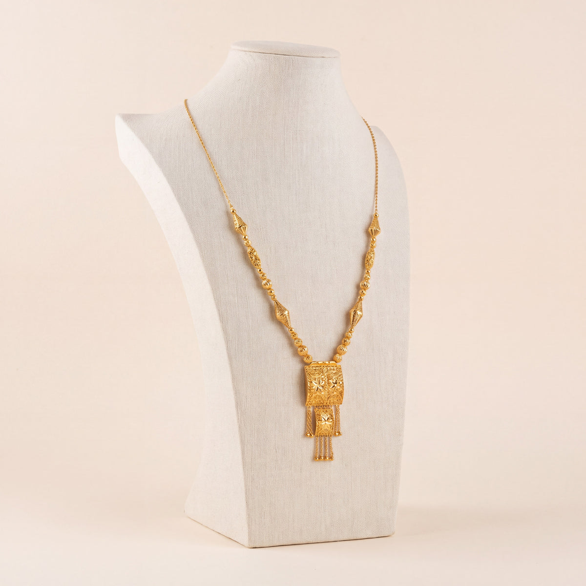 Casting Mala Necklace 20, 925 silver 24K gold plated
