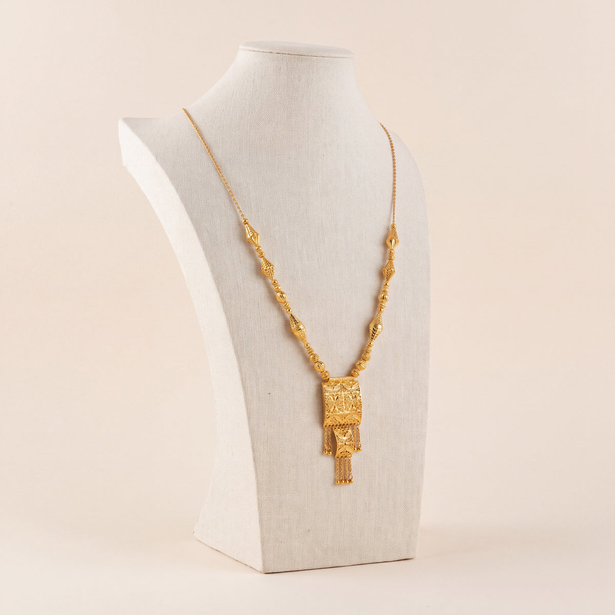 Casting Mala Necklace 21, 925 silver 24K gold plated