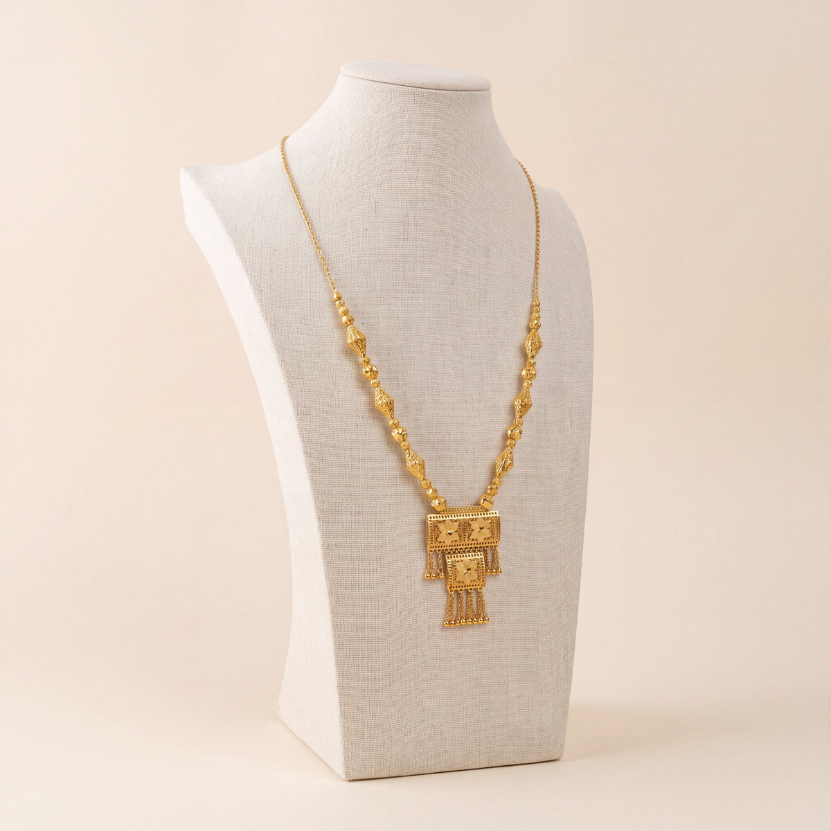 Casting Mala Necklace 26, 925 silver 24K gold plated