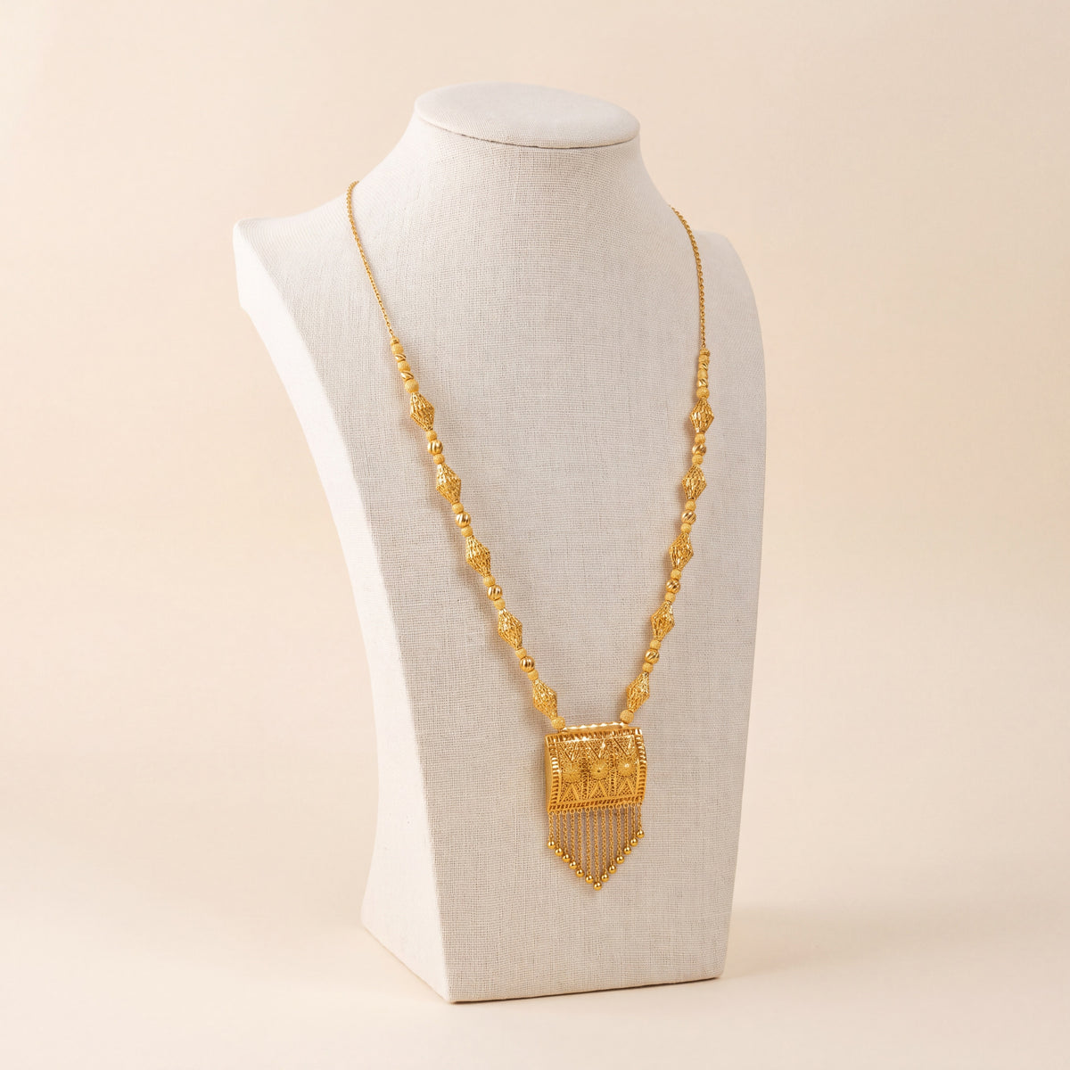 Casting Mala Necklace 27, 925 silver 24K gold plated