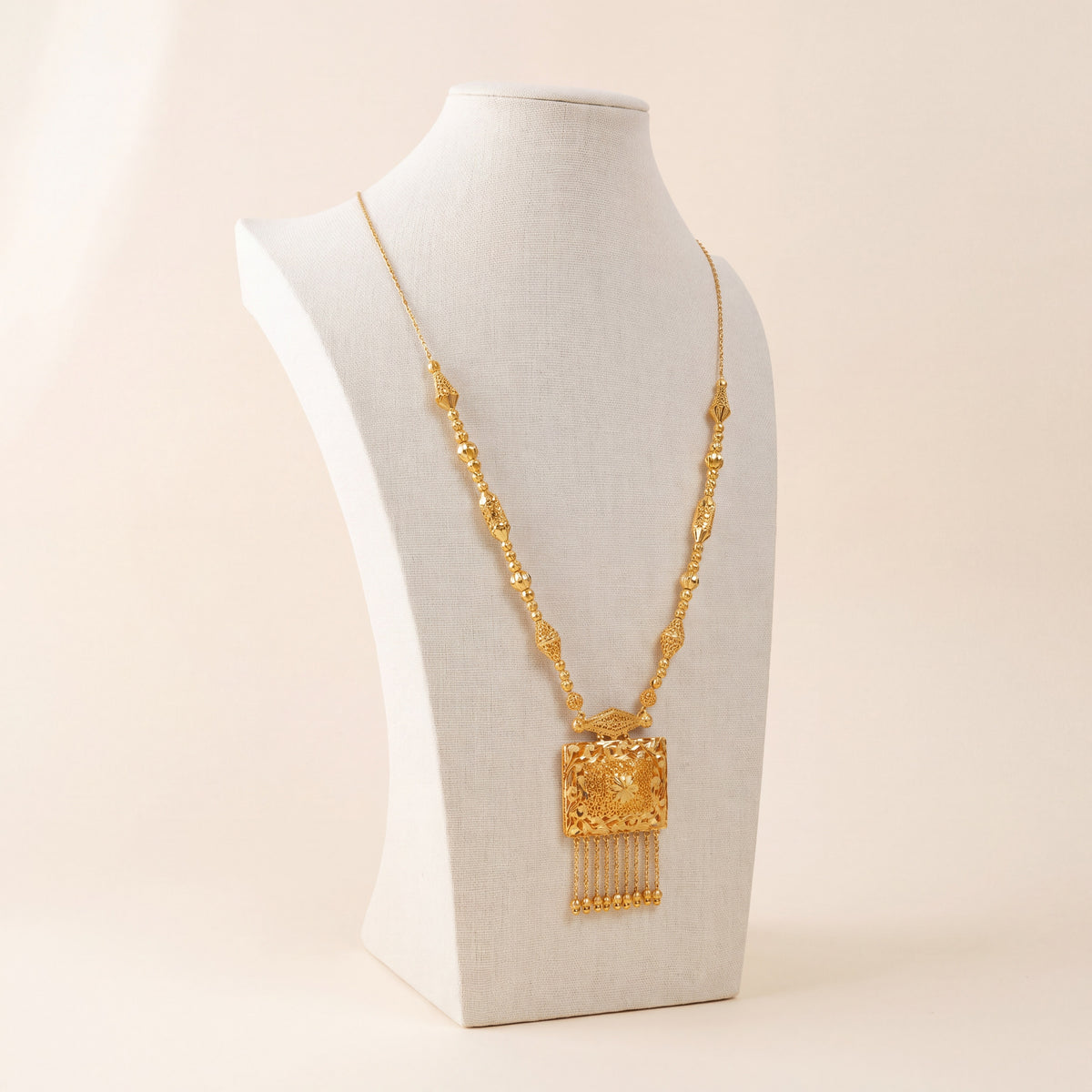 Casting Mala Necklace 29, 925 silver 24K gold plated