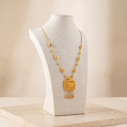 Casting Mala Necklace 35 on travertine