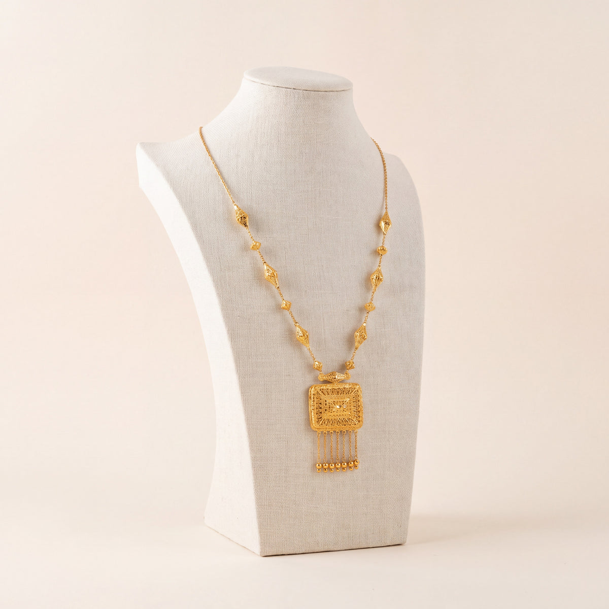 Casting Mala Necklace 35, 925 silver 24K gold plated