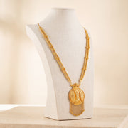 Casting Mala Necklace 44 on travertine