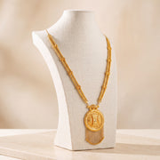 Casting Mala Necklace 45 on travertine