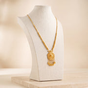 Casting Mala Necklace 55 on travertine