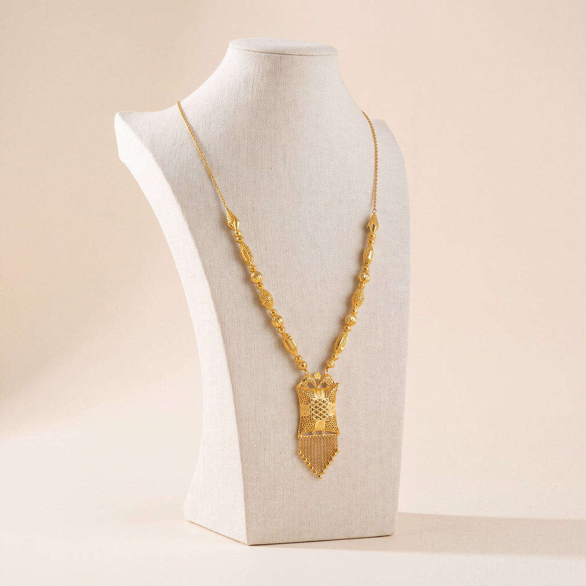 Casting Mala Necklace 7, 925 silver 24K gold plated