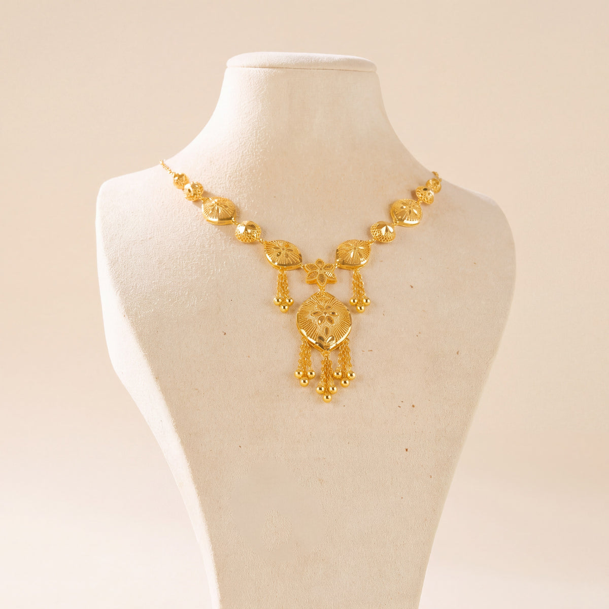 Casting Necklace 17, 925 silver 24K gold plated