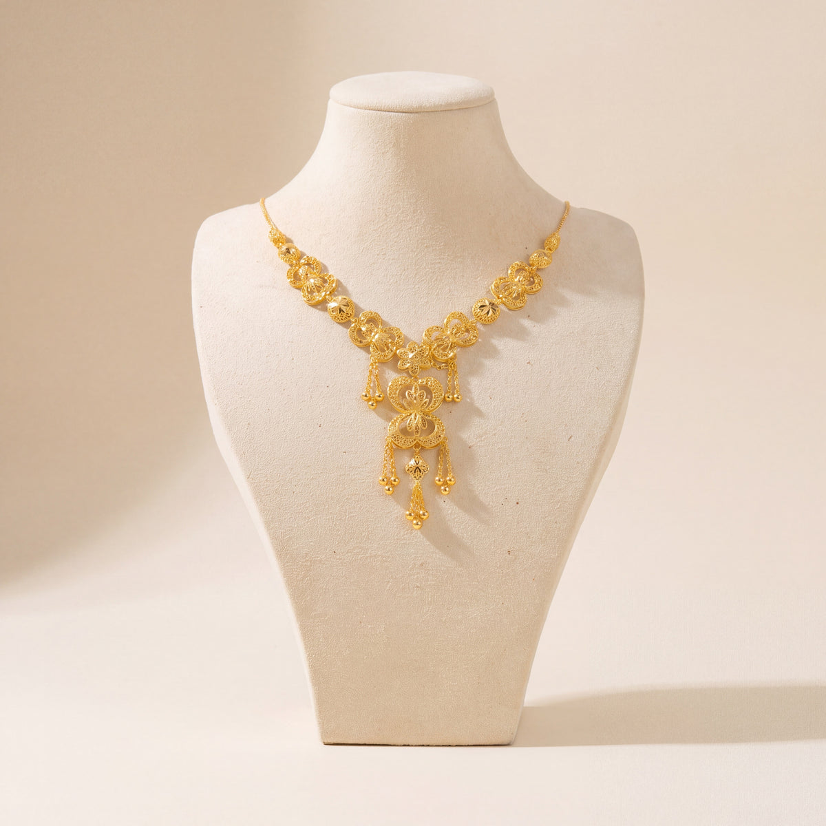Casting Necklace 19, 925 silver 24K gold plated