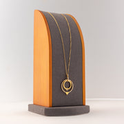 Choker Pendant (D143) - 925 Silver & 24K Gold Plated - Falaq Jewellery Oman
