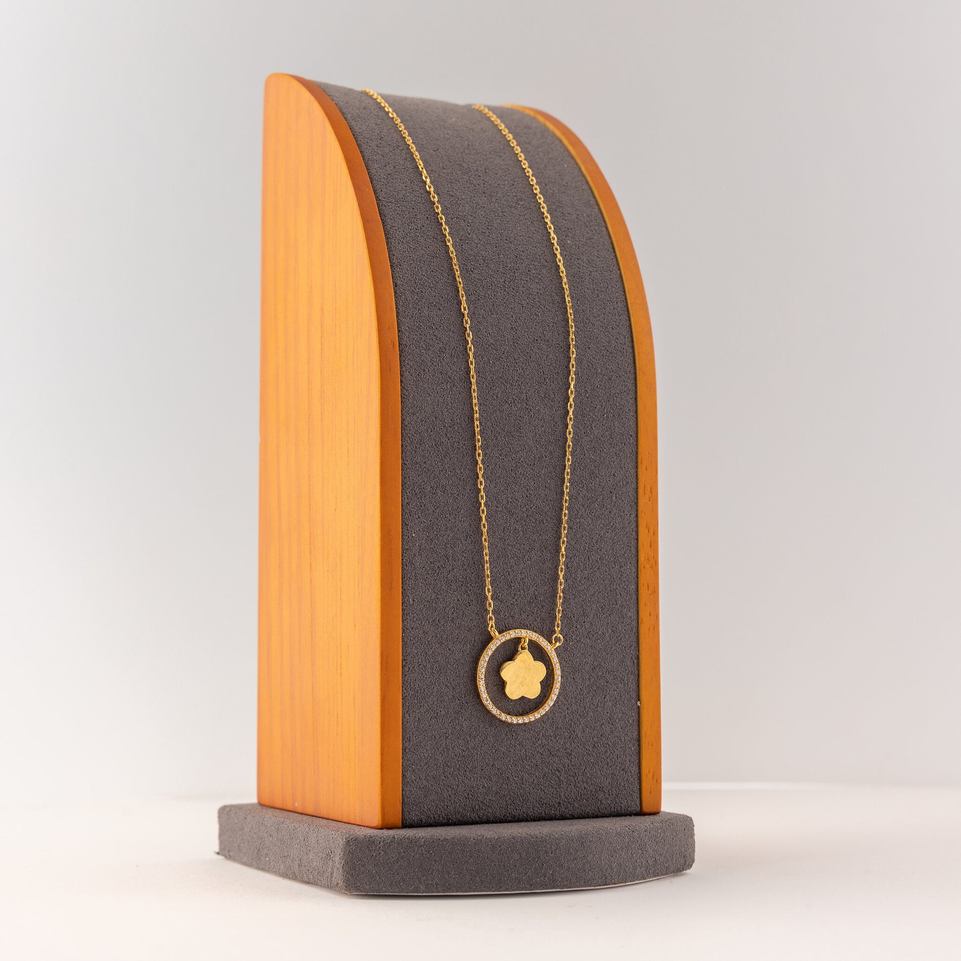 Choker Pendant (D148) - 925 Silver & 24K Gold Plated - Falaq Jewellery Oman