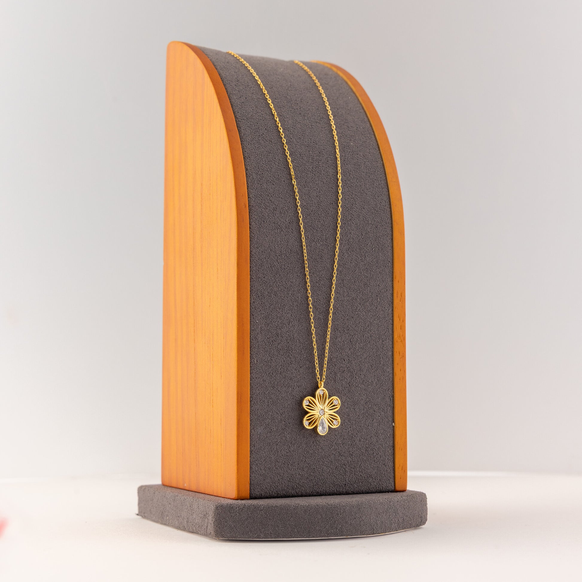 Choker Pendant (D150) - 925 Silver & 24K Gold Plated - Falaq Jewellery Oman