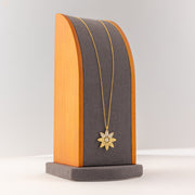 Choker Pendant (D153) - 925 Silver & 24K Gold Plated - Falaq Jewellery Oman