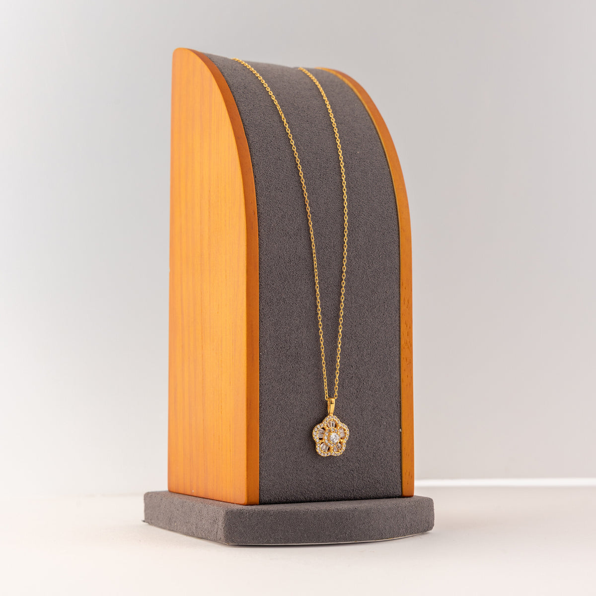 Choker Pendant (D163) - 925 Silver & 24K Gold Plated - Falaq Jewellery Oman