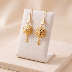 Clover Earrings 1 on travertine