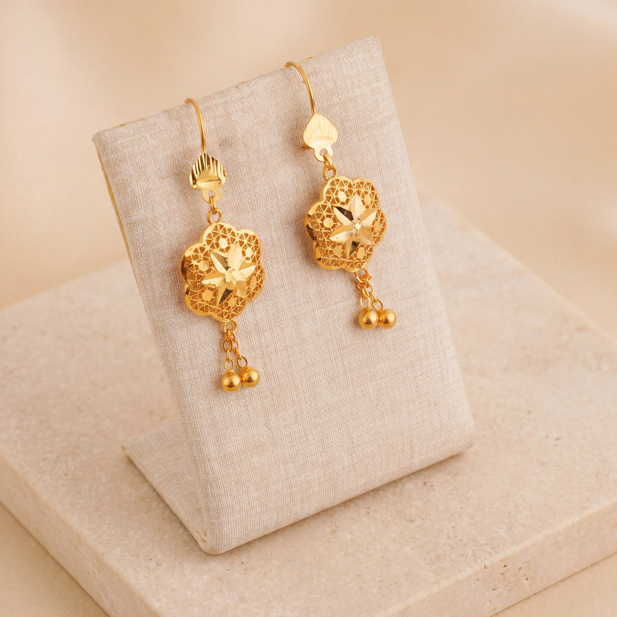 Clover Earrings 2 on travertine