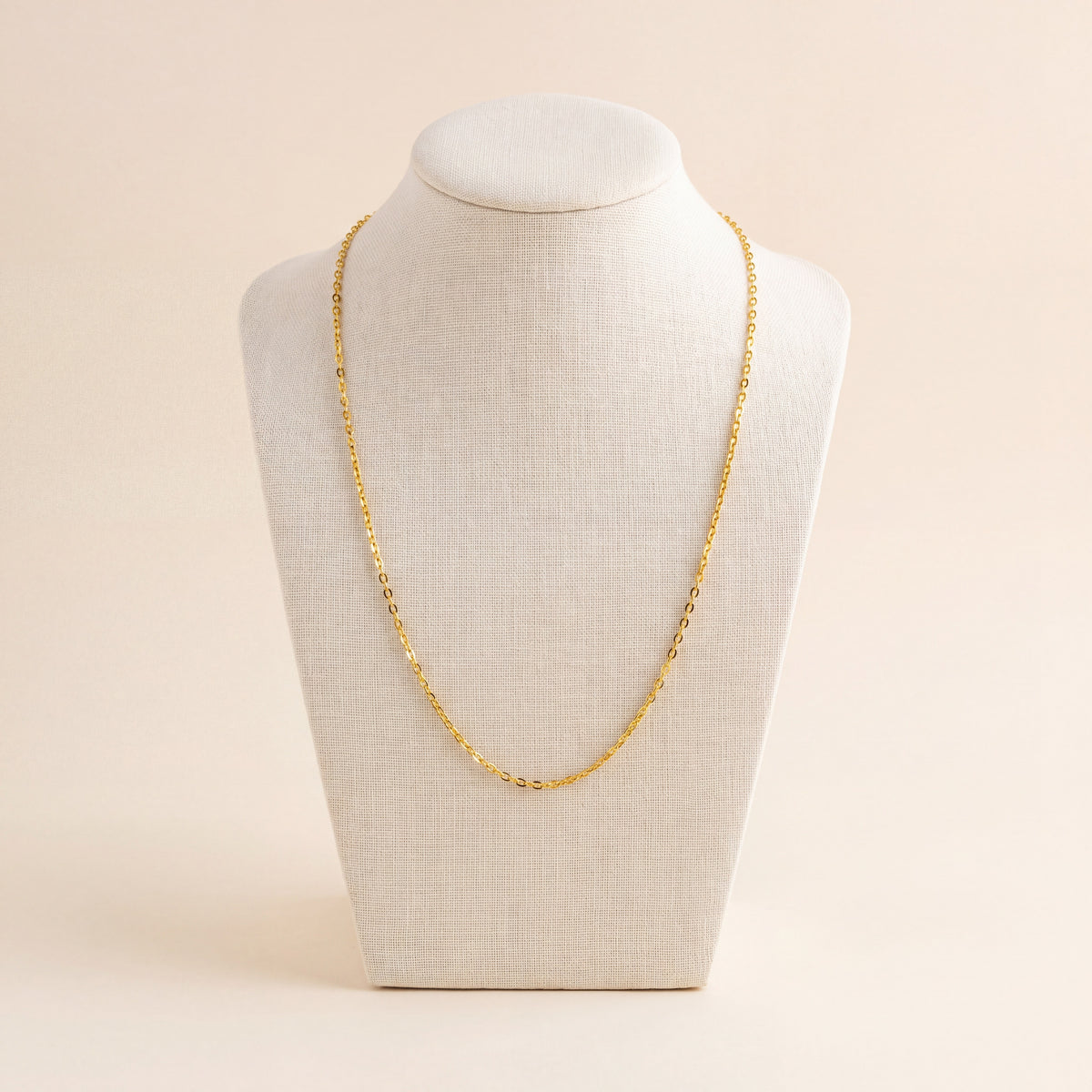Diamond Cut Square Link Chain, 925 silver 24K gold plated