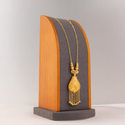 Diamond Cutt Drop Mala (D2) - 925 Silver & 24K Gold Plated - Falaq Jewellery Oman