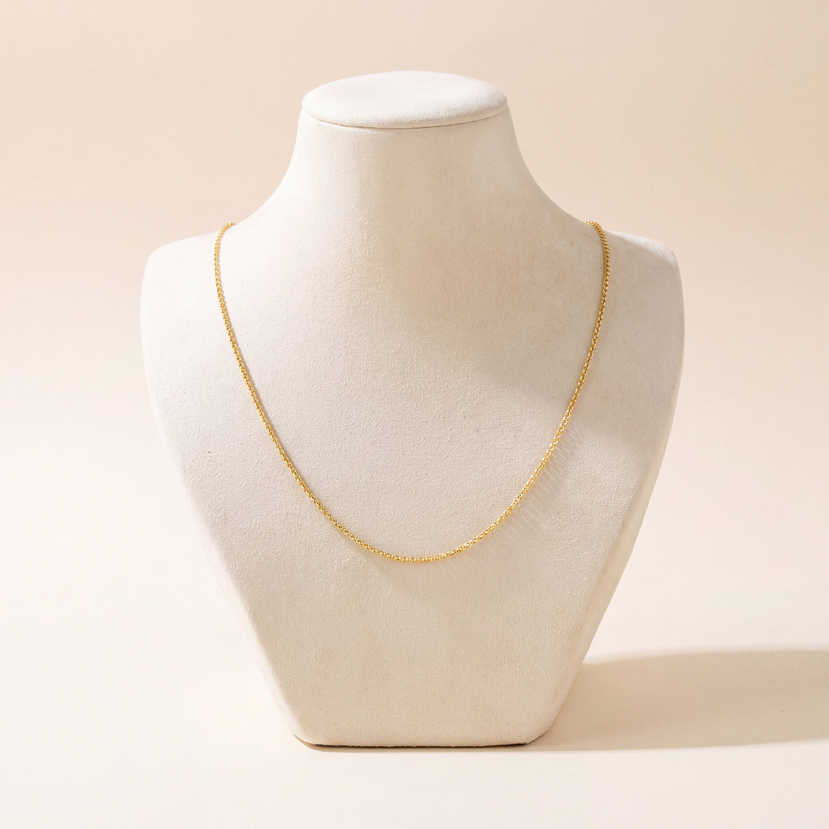 Double Round Link Chain 2, 925 silver 24K gold plated