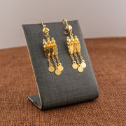 Emirati Style Earrings (D6) - 925 Silver & 24K Gold Plated - Falaq Jewellery Oman