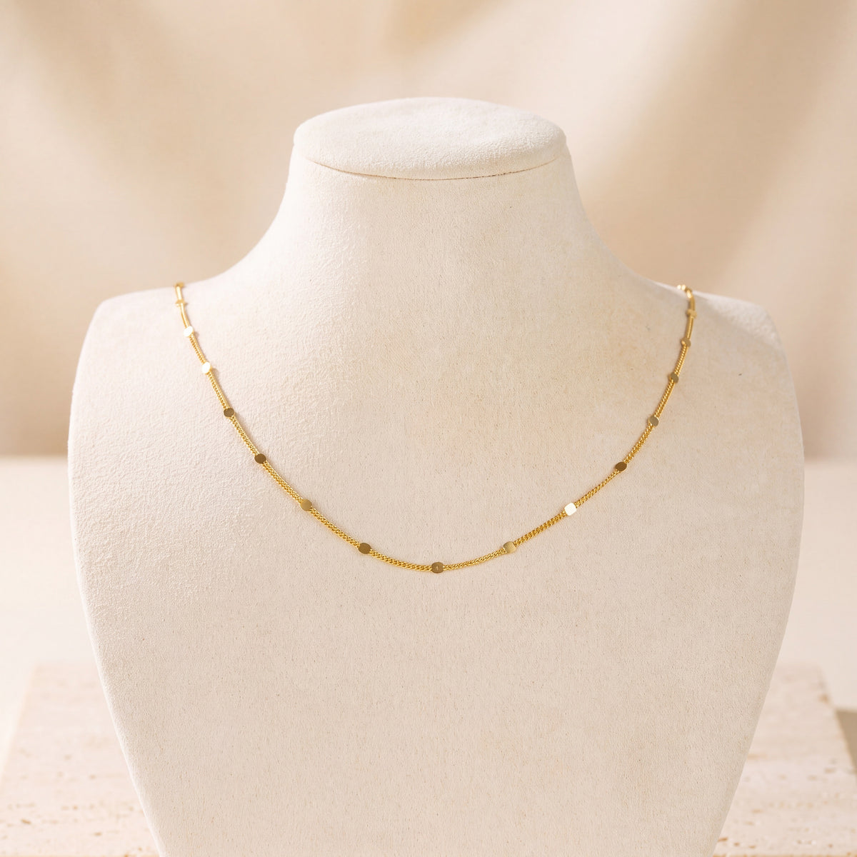 Fancy Chain 1 on travertine
