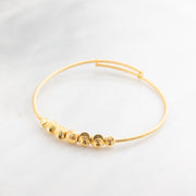 Beads Flex Kids Bangle (D103) - 925 Silver & 24K Gold Plated