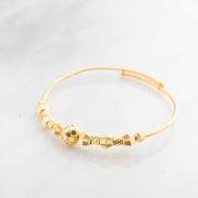 Beads Flex Kids Bangle (D105) - 925 Silver & 24K Gold Plated