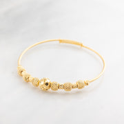 Beads Flex Kids Bangle (D106) - 925 Silver & 24K Gold Plated