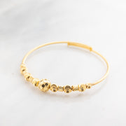 Beads Flex Kids Bangle (D107) - 925 Silver & 24K Gold Plated