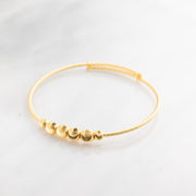 Beads Flex Kids Bangle (D108) - 925 Silver & 24K Gold Plated