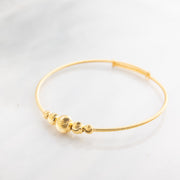 Beads Flex Kids Bangle (D112) - 925 Silver & 24K Gold Plated