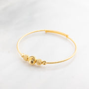 Beads Flex Kids Bangle (D114) - 925 Silver & 24K Gold Plated