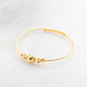 Beads Flex Kids Bangle (D116) - 925 Silver & 24K Gold Plated