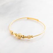 Beads Flex Kids Bangle (D127) - 925 Silver & 24K Gold Plated