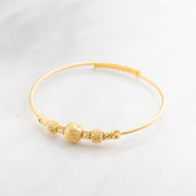 Beads Flex Kids Bangle (D129) - 925 Silver & 24K Gold Plated