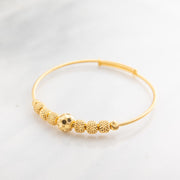 Beads Flex Kids Bangle (D133) - 925 Silver & 24K Gold Plated