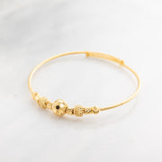 Beads Flex Kids Bangle (D137) - 925 Silver & 24K Gold Plated