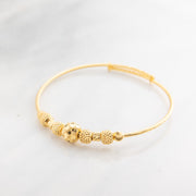 Beads Flex Kids Bangle (D139) - 925 Silver & 24K Gold Plated