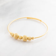 Beads Flex Kids Bangle (D144) - 925 Silver & 24K Gold Plated