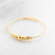 Beads Flex Kids Bangle (D147) - 925 Silver & 24K Gold Plated