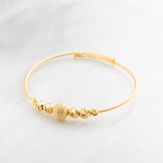 Beads Flex Kids Bangle (D148) - 925 Silver & 24K Gold Plated