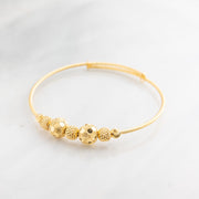 Beads Flex Kids Bangle (D150) - 925 Silver & 24K Gold Plated