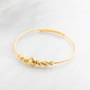 Beads Flex Kids Bangle (D151) - 925 Silver & 24K Gold Plated